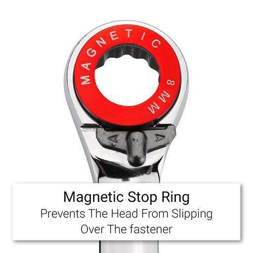 Daytona DMRR8 8mm 72-Tooth Metric Magnetic Stop Ring Reversible Ratchet Spanner – image 3