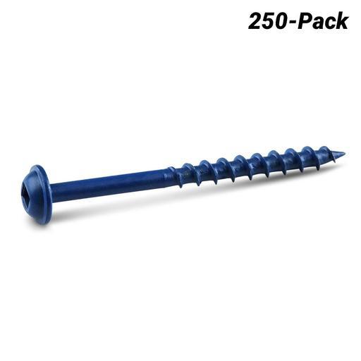 Kreg KR-SMLC2B-250 250-Pack 51mm (2") Coarse Thread Blue Kote Pocket Screws
