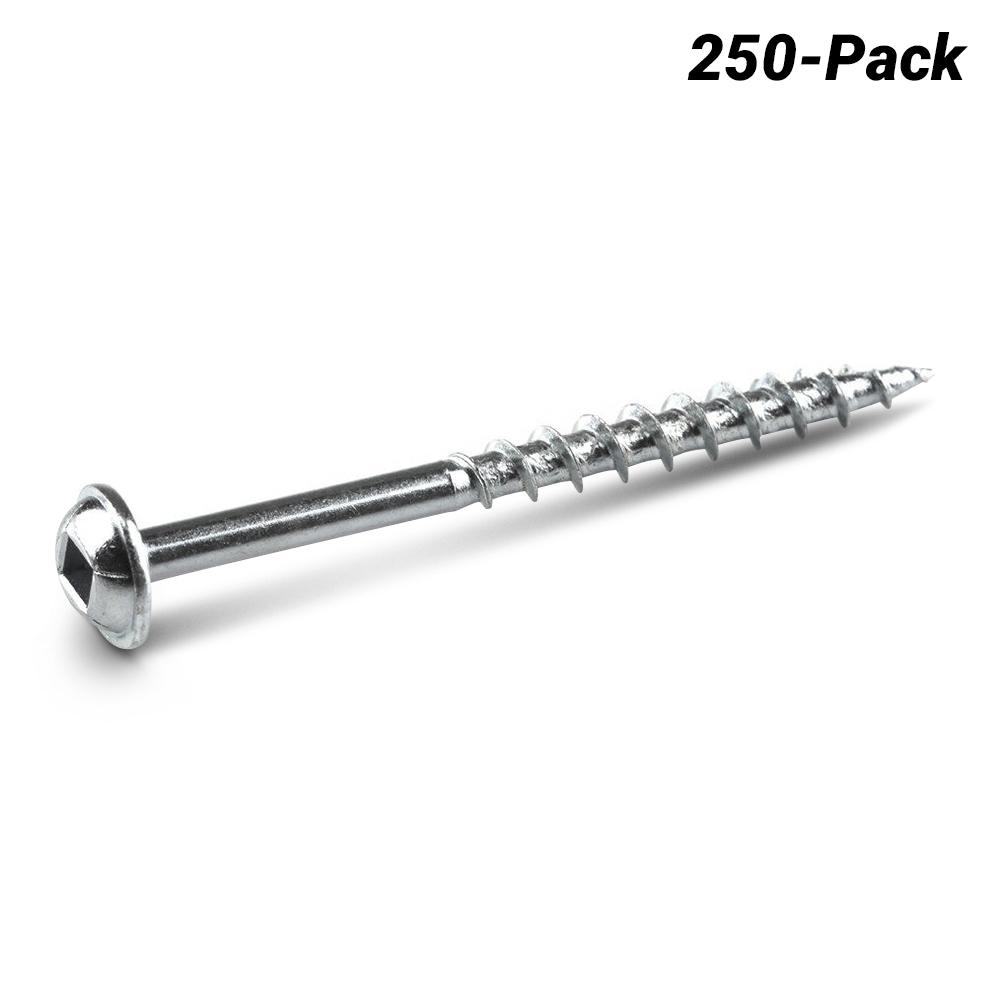 Kreg KR-SMLC2-250 250-Pack 51mm (2") Coarse Thread Zinc Coated Pocket Screws – image 1