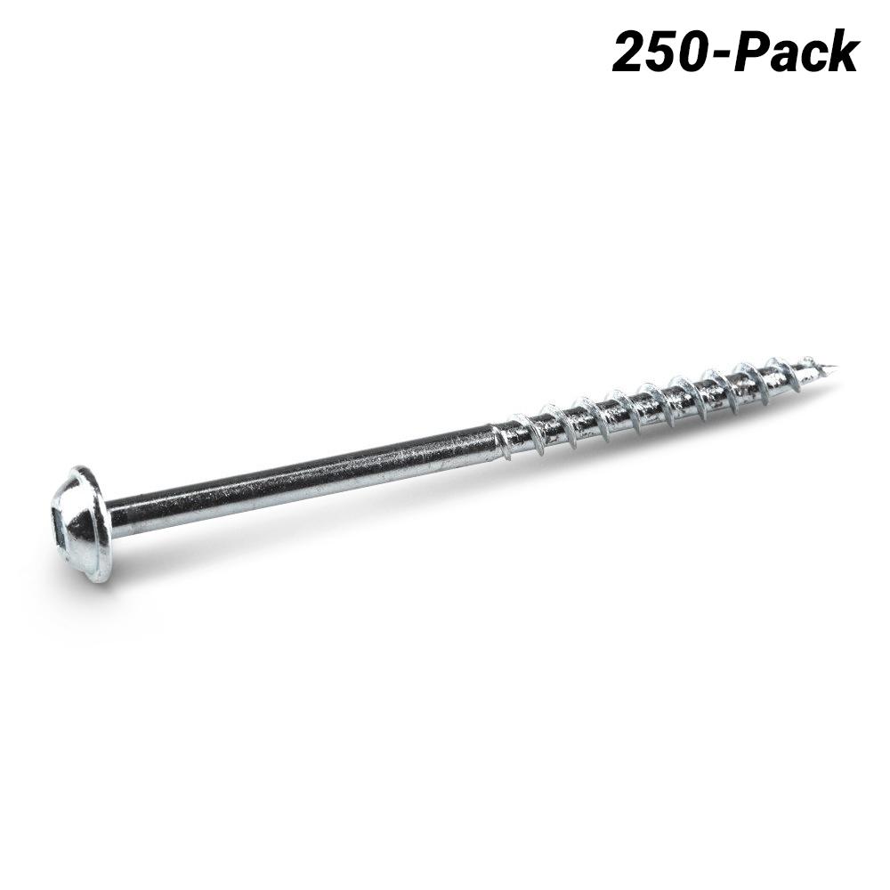 Kreg KR-SMLC250-250 250-Pack 64mm (2-1/2") Coarse Thread Zinc Coated Pocket Screws – image 1
