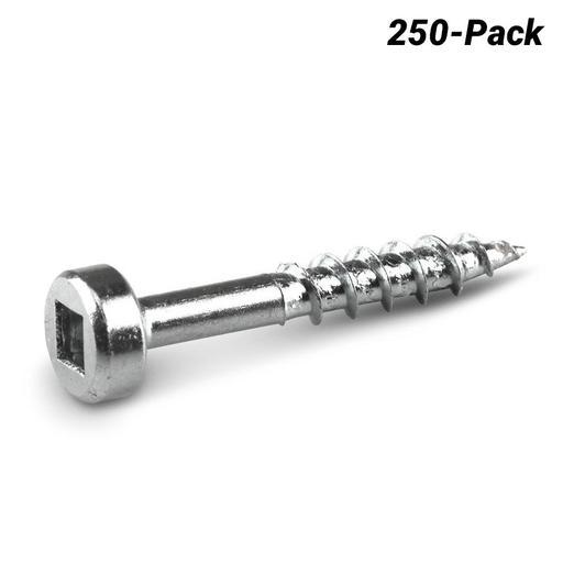 Kreg KR-SPSC1-250 250-Pack 25mm (1") Coarse Thread Zinc Coated Pocket Screws
