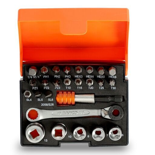 Bahco 2058/S26 26pce 1/4" Standard Bit & Socket Set – image 3