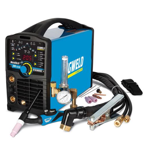Cigweld W1008205 WeldSkill 205 AC/DC 205A Stick & Tig Portable Inverter Welder