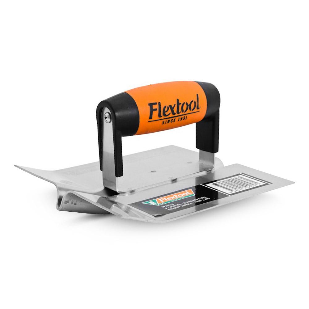 Flextool FT43012S-UNIT 175mm x 150mm Steel Vee Jointer Trowel ProSoft Handle – image 1