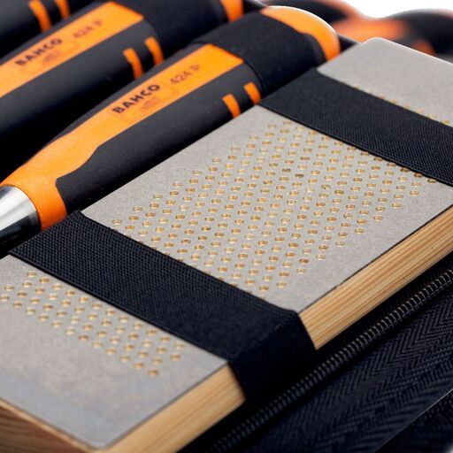 Bahco 424P-S6-ZC 6pce 6mm-32mm Chisel Set with Rubberised Handle in Nylon Zipper Case – image 7