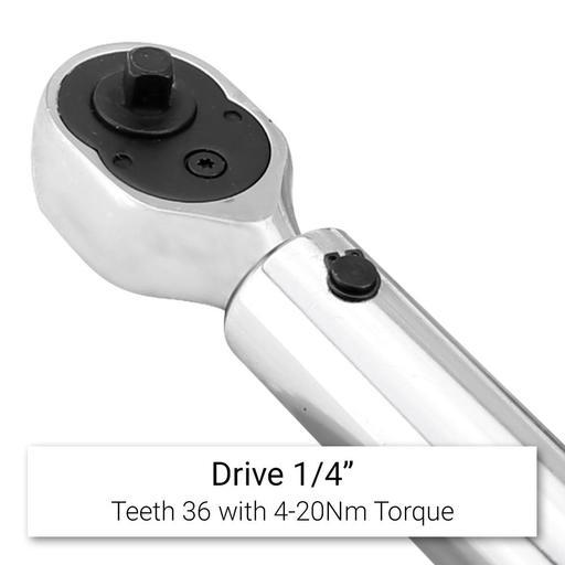 Daytona D14TWW 1/4" Drive Window Type Torque Wrench 4-20Nm – image 2