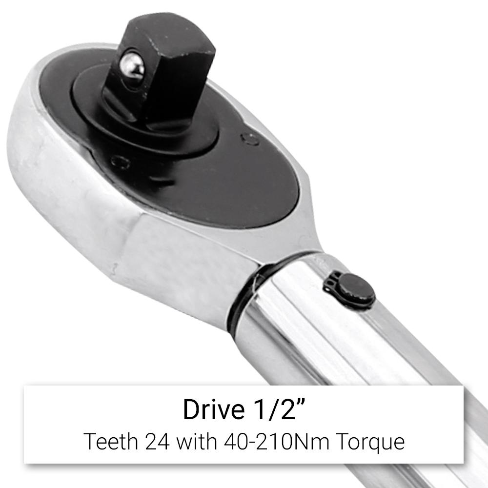 Daytona D12TWW 1/2" Drive Window Type Torque Wrench 40-210Nm – image 2