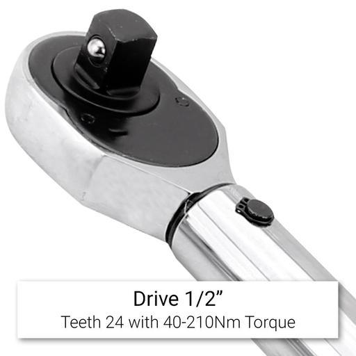 Daytona D12TWW 1/2" Drive Window Type Torque Wrench 40-210Nm – image 2