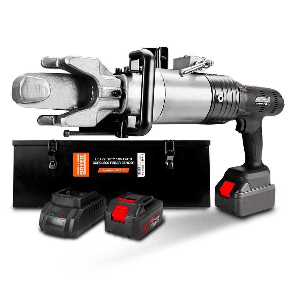 Bayer BCRB16 18V 5.0AH Liion Cordless Heavy Duty 416mm Rebar Bender Combo Kit