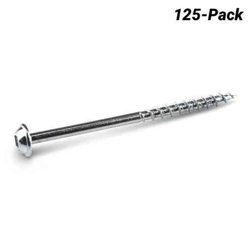 Kreg KR-SMLC250-125 125-Pack 64mm (2-1/2") Coarse Thread Zinc Coated Pocket Screws
