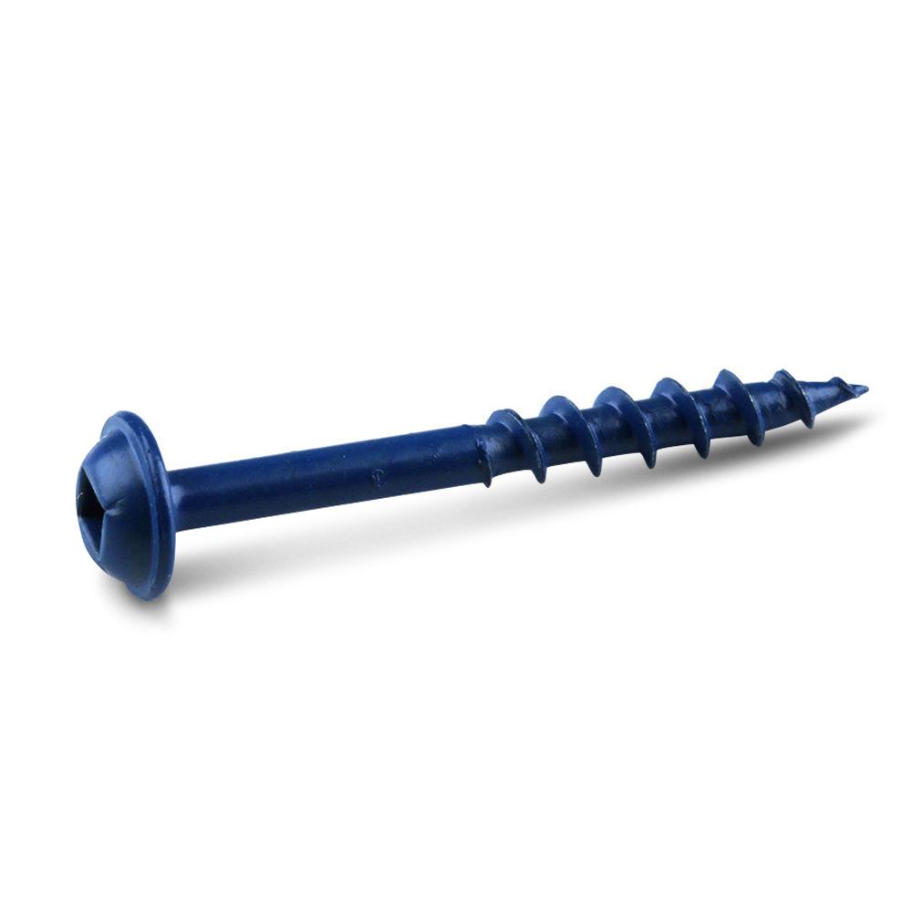 Kreg KR-SMLC150B-100 100-Pack 38mm (1-1/2") Coarse Thread Blue Kote Pocket Screws – image 2