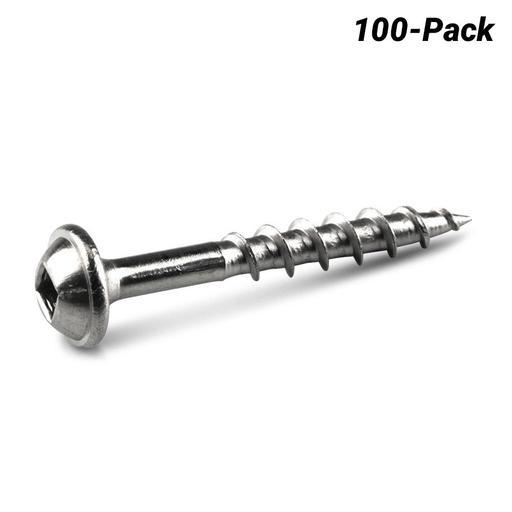 Kreg KR-SMLC125S5-100 100-Pack 32mm (1-1/4") Coarse Thread Stainless Steel Pocket Screws
