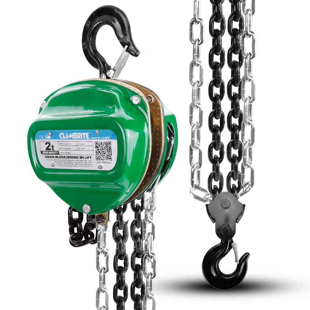 Climbrite CB3M2T 3M 2000kg Chain Block – image 2