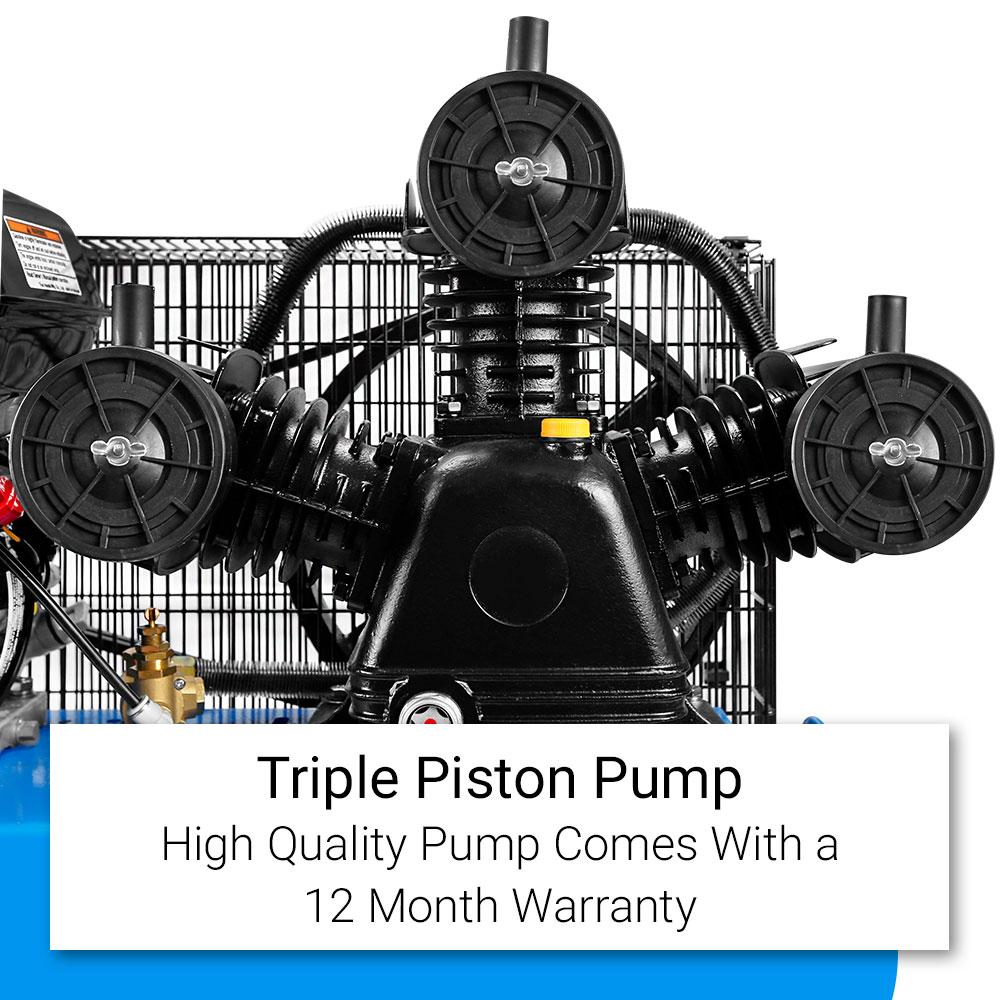 Lincoln L6560HP 60L 5.5HP Honda Powered Triple Piston Twin Belt Driven Air Compressor – image 12