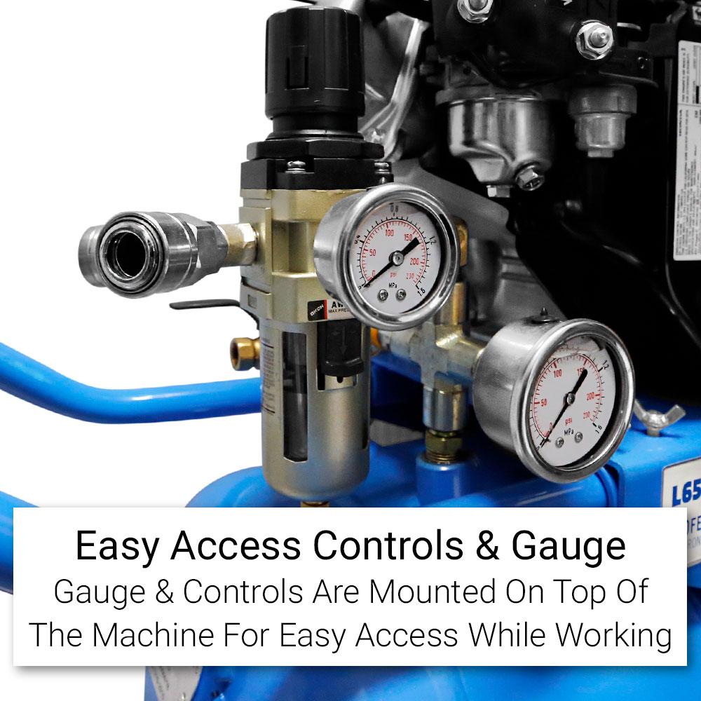 Lincoln L6560HP 60L 5.5HP Honda Powered Triple Piston Twin Belt Driven Air Compressor – image 11