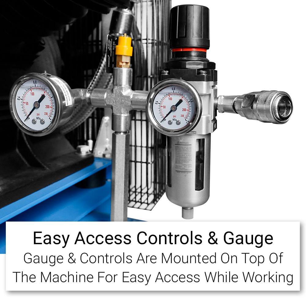 Lincoln L13150HP 150L 13HP Petrol Triple Piston Twin Belt Driven Air Compressor – image 9