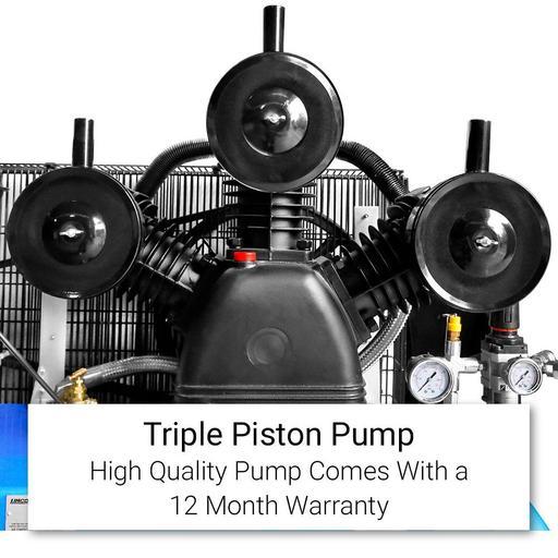Lincoln L13150HP 150L 13HP Petrol Triple Piston Twin Belt Driven Air Compressor – image 10