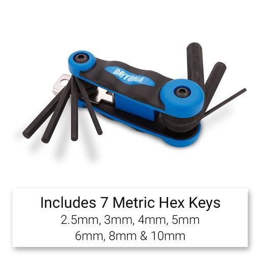 Daytona D7PFHK 7pce Folding Hex Key Metric Wrench Set 2.5mm-10mm – image 7
