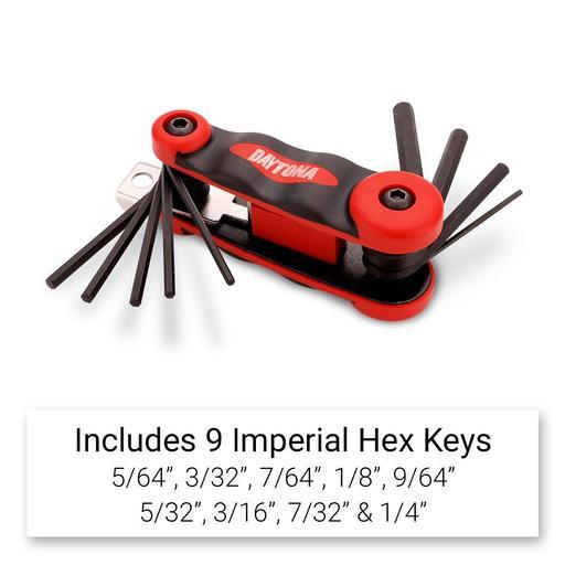 Daytona D9FHXAF 9pce Folding Hex Key Imperial Wrench Set – image 6