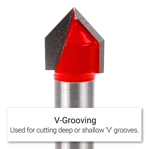 Xtorque XP9514 Platinum 9.55mm V Grooving 1/4" Shank Router Bit – image 3