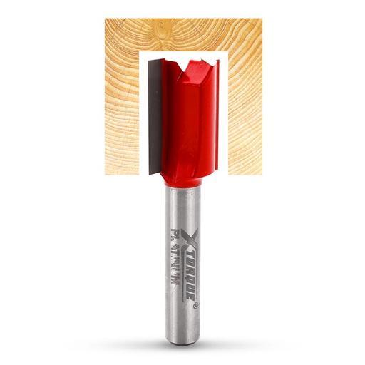 Xtorque XP814 Platinum 8mm Straight Double Flute 1/4" Shank Router Bit