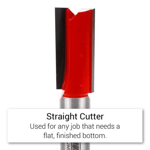 Xtorque XP1014 Platinum 10mm Straight Double Flute 1/4" Shank Router Bit – image 3