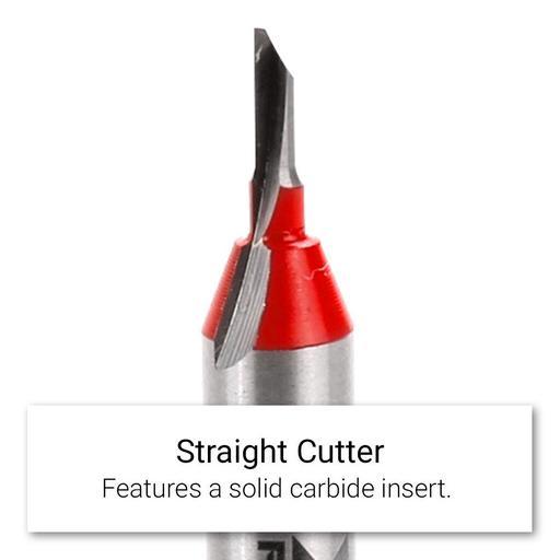 Xtorque XP214 Platinum 2mm Straight Single Flute 1/4" Shank Router Bit – image 3