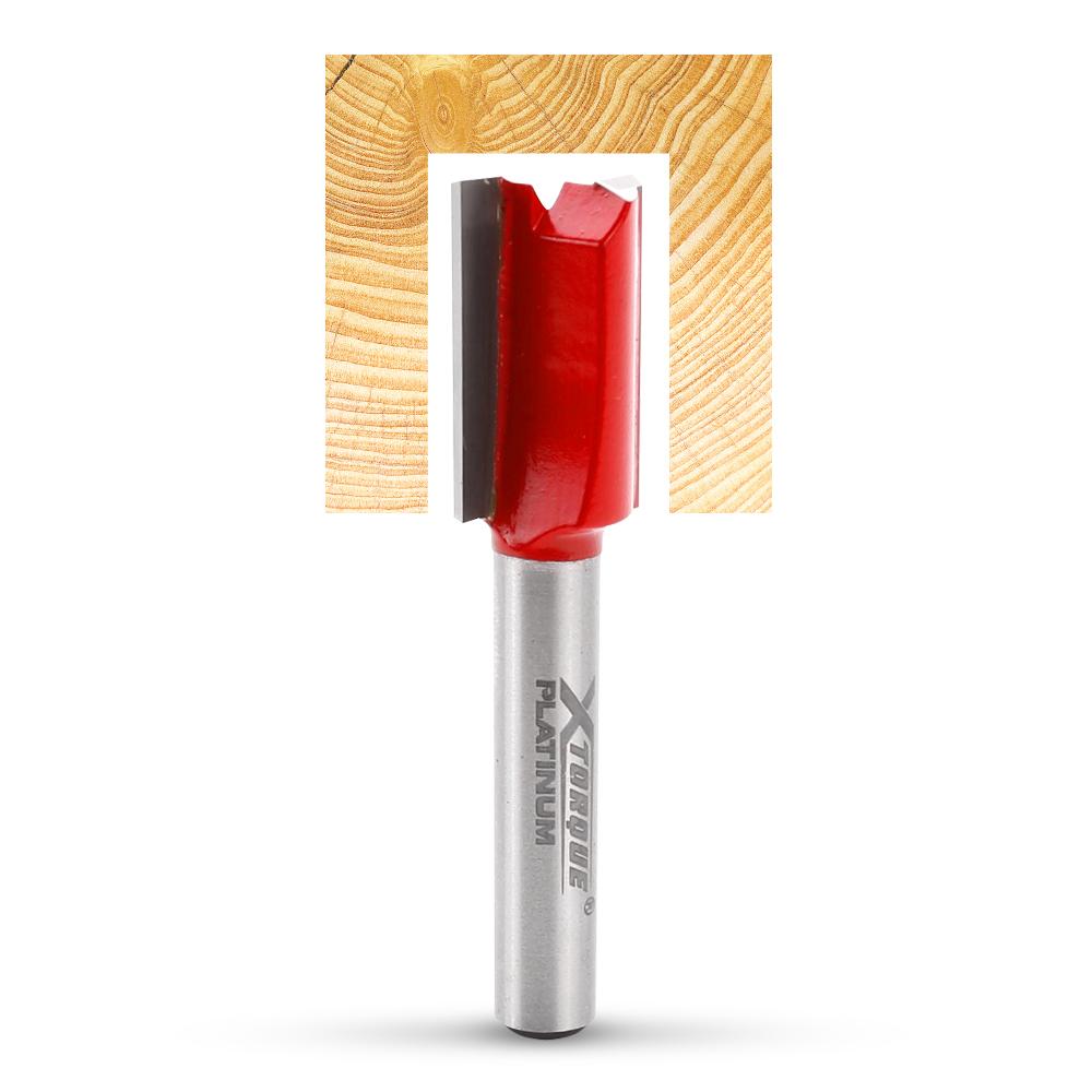 12mm Straight Router Bit Xtorque XP1214 Platinum 12mm Straight Double Flute 1/4
