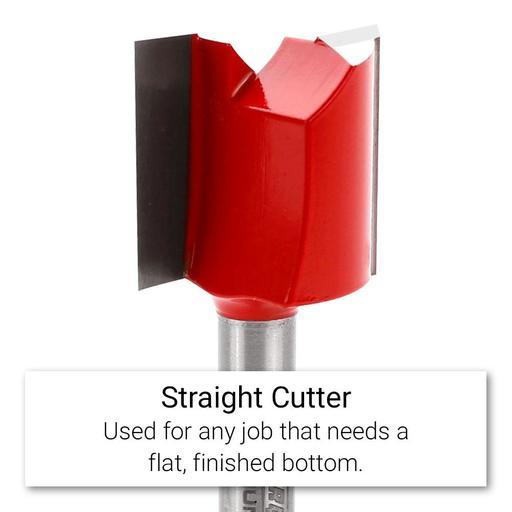 Xtorque XP2014 Platinum 20mm Straight Double Flute 1/4" Shank Router Bit – image 3