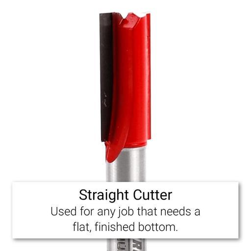 Xtorque XP814 Platinum 8mm Straight Double Flute 1/4" Shank Router Bit – image 3