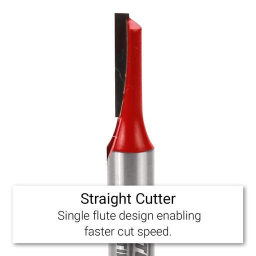 Xtorque XP414 Platinum 4mm Straight Single Flute 1/4" Shank Router Bit – image 3
