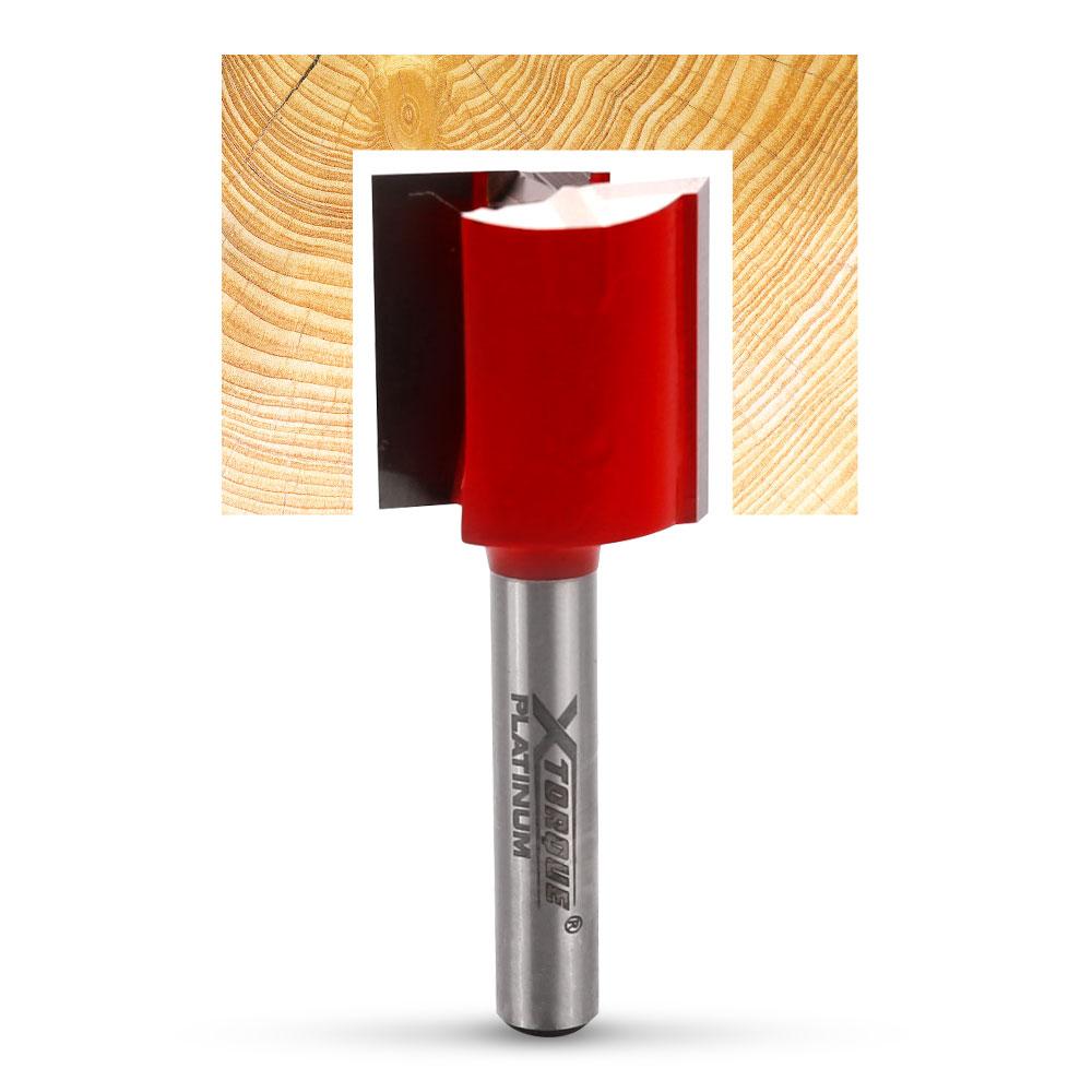 Xtorque XP19ET Platinum 19mm Straight With End Tip Double Flute 1/4" Shank Router Bitt – image 1