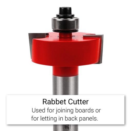 Xtorque XPR127 Platinum 8, 9, 5, 11 & 12.7mm Rabbeting Double Flute 1/2" Shank Router Bit – image 3
