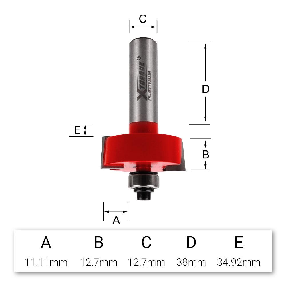 Xtorque XPR127 Platinum 8, 9, 5, 11 & 12.7mm Rabbeting Double Flute 1/2