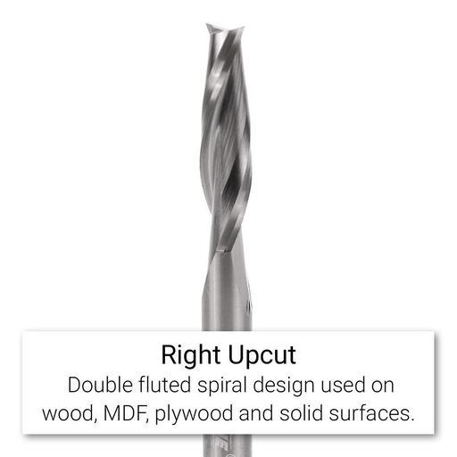 Xtorque XP614S Platinum 6.35mm Spiral Right Hand XL Upcut 1/4" Shank Router Bit – image 3