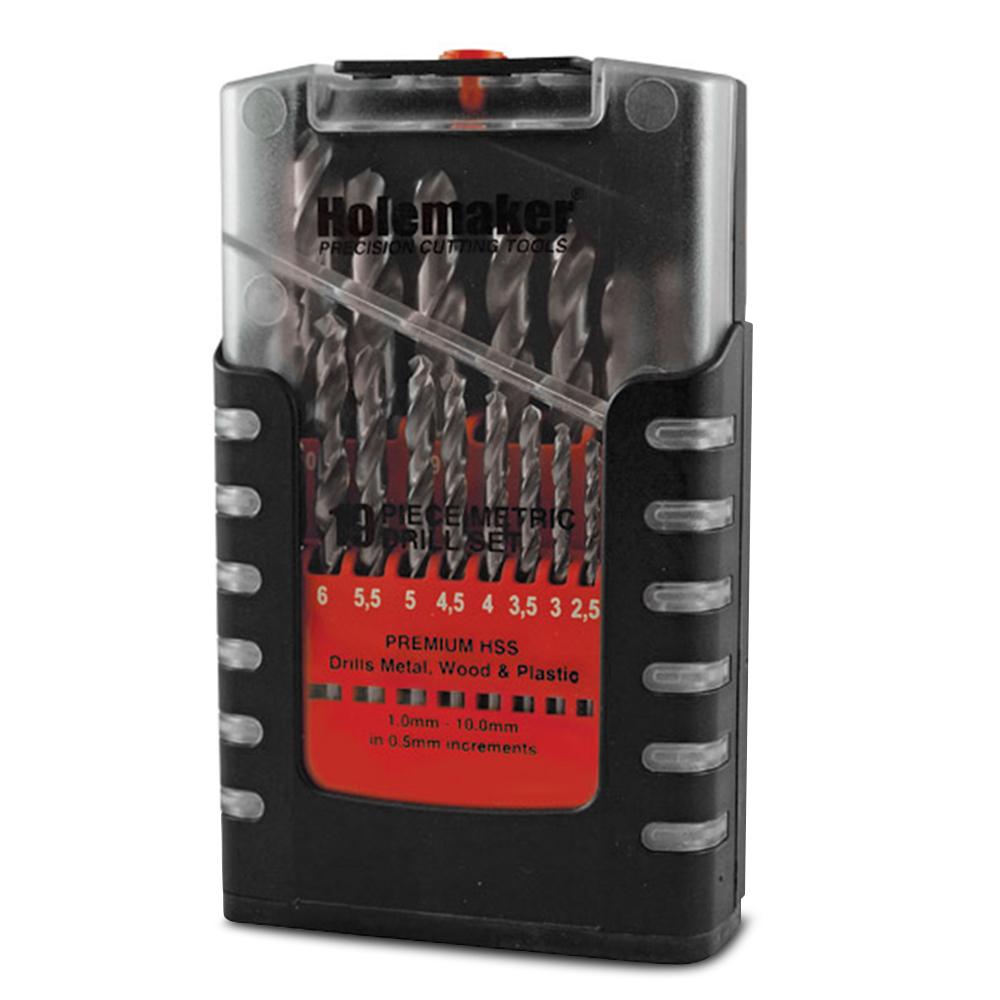 Holemaker UN308-010 19pce 1-10mm HSS Drill Bit Set – image 1