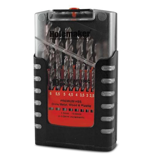 Holemaker UN308-010 19pce 1-10mm HSS Drill Bit Set