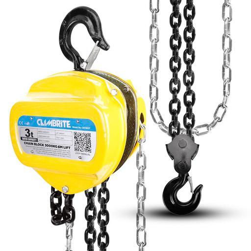 Climbrite CB6M3T 6M 3000Kg Chain Block – image 2