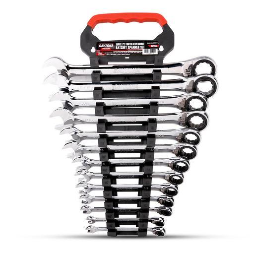 Daytona DIRR13 13pce Premium 72-Tooth Imperial Reversible Ratchet Combination Spanner Set