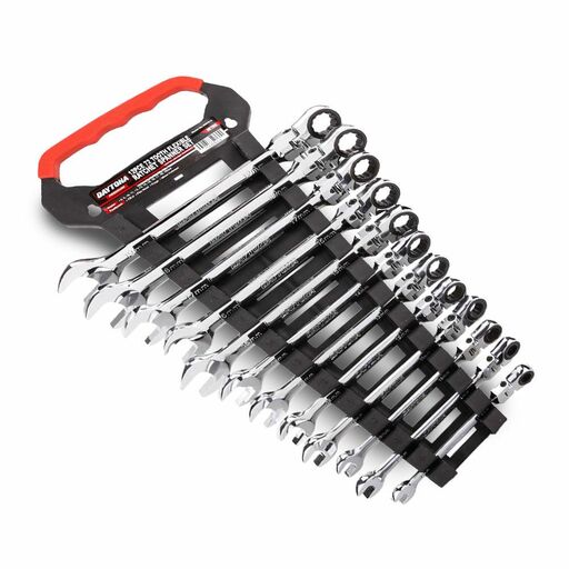 Daytona DMFR12 12pce Premium Metric 72-Tooth Flexible Ratchet Combination Spanner Set