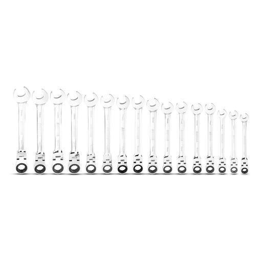 Daytona DMFR16 16pce Premium Metric 72-Tooth Flexible Ratchet Combination Spanner Set – image 2
