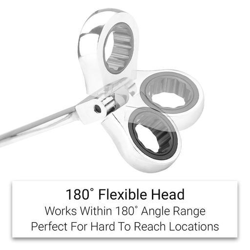 Daytona DMFR16 16pce Premium Metric 72-Tooth Flexible Ratchet Combination Spanner Set – image 5