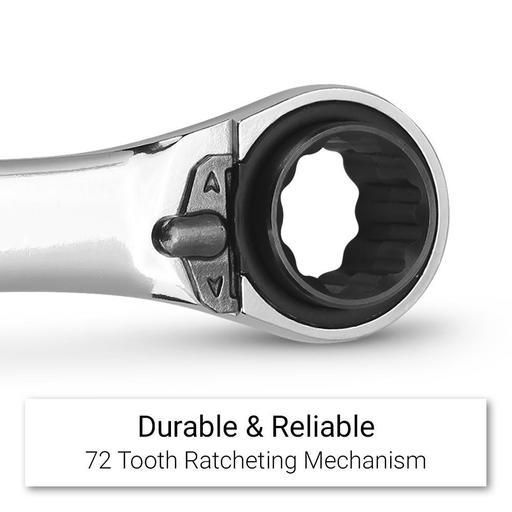 Daytona D16RRSM 16pce Premium 72-Tooth Metric Reversible Ratchet Combination Spanner Set – image 7