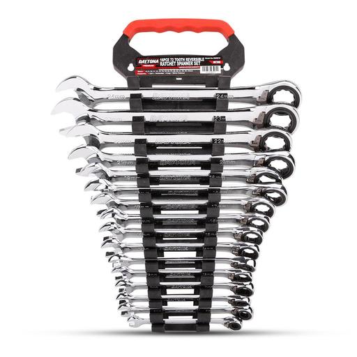 Daytona D16RRSM 16pce Premium 72-Tooth Metric Reversible Ratchet Combination Spanner Set – image 3