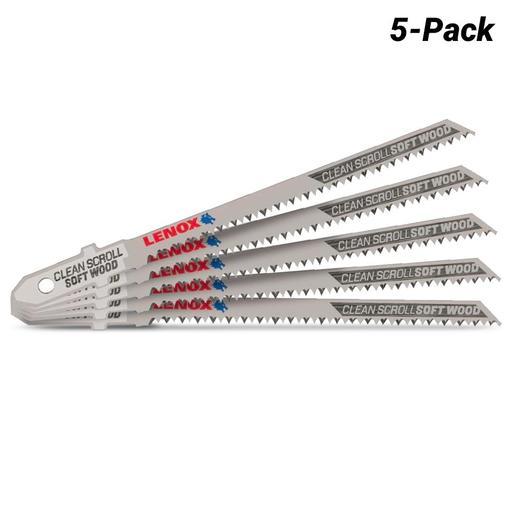 Lenox 1991402 5-Pack 88.9mm x 5.6mm x 1.5mm 20TPI Clean Cutting Jig Saw Blade – image 2