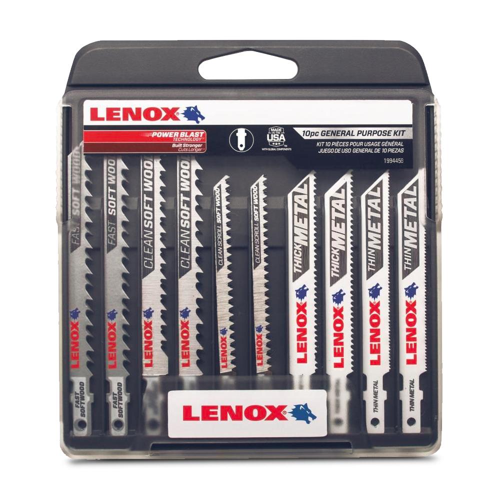 Lenox 1994458 10pce General Purpose Jig Saw T-Shank Kit With Case – image 2
