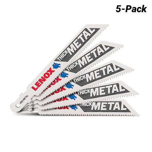 Lenox 1991596 5-Pack 92.2mm x 9.5mm x 0.9mm 14TPI Power Arc Metal Cuttign Jig Saw Blades – image 2