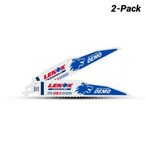 Lenox 20500106R 2-Pack 305mm x 22mm x 1.6mm 6TPI Demolition Bi-Metal Reciprocating Saw Blade – image 2