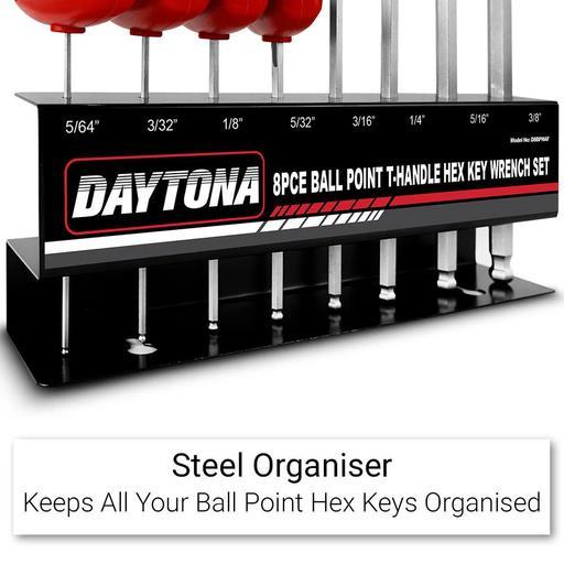 Daytona D8BPHAF 8pce Ball Point T-Handle Hex Key AF Wrench Set – image 5
