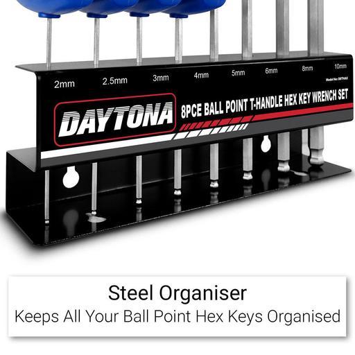 Daytona D8THXAF 8pce Ball Point T-Handle Hex Key Metric Wrench Set – image 5